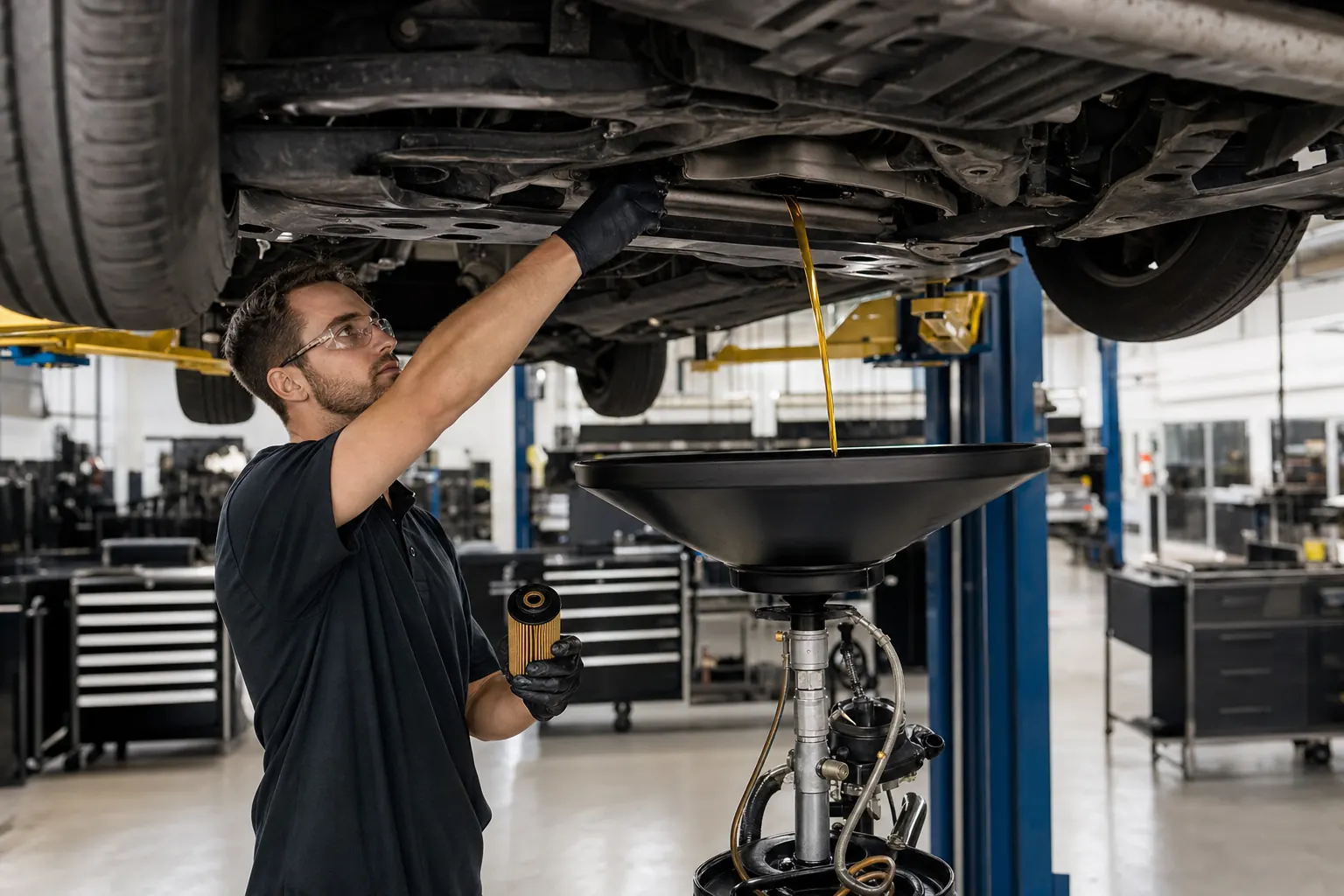 Entretien d'un véhicule dans l'atelier Score Auto de Kénitra